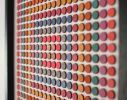 Painted Dot Collage Concentric Squares Red | Paintings by Amelia Coward