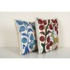 Set of Two Animal Motif Suzani Pillow from Vintage Uzbek | Sham in Linens & Bedding by Vintage Pillows Store. Item composed of cotton