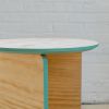 Handmade Round Pine Side Table: Modern Accent Table | Tables by Spacecraft Furnishing