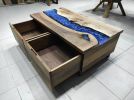 Epoxy Resin  Drawer Table, Luxury Sitting Groups | Dining Table in Tables by LuxuryEpoxyFurniture. Item composed of wood and synthetic