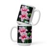 Coffee  - Desire - Pink Lily Floral Realism on Black | Work by Eman's Gallery