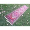 Vintage Hand Knotted Anatolian Purple Turkish Runner | Area Rug in Rugs by Vintage Pillows Store. Item made of cotton & fiber