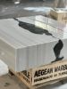 Panda Marble Coffee Table, Modern Side Table (48” X 48” X 18” | Tables by AEGEAN MARBLE ARTISAN ATELIER