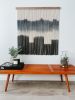 Extra Large Black and Blue Macrame Wall Hanging | Wall Hangings by Love & Fiber. Item made of cotton with fiber