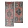 Pair of Vintage Turkish Oushak Yastik Scatter Rug | Area Rug in Rugs by Vintage Pillows Store. Item composed of cotton & fiber