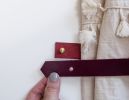 Leather Curtain Tieback [V'ed End] | Strap in Storage by Keyaiira | leather + fiber | Artist Studio in Santa Rosa. Item made of leather