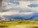 Stormy Everglades | Watercolor Painting in Paintings by Neon Dunes by Lily Keller
