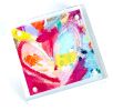 Acrylic Block Heart Painting: Loud Love (No. 10 of 10) | Mixed Media in Paintings by carrie song