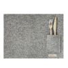 Gray felt placemats with cutlery pocket. Set of 2 | Tableware by DecoMundo Home. Item composed of aluminum in minimalism or industrial style