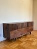 Wood Media Cabinet with Sliding Doors & Brass: The Palisade | Storage by Handhold Studio