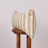 Cream Linen with Green Vine Lumbar Pillow 14x28 | Pillows by Vantage Design