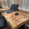 Live edge Wood Custom Office Desk | Tables by Ironscustomwood. Item composed of walnut
