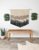 Extra Large Black and Gray Macrame Wall Hanging / Fiber Art | Wall Hangings by Love & Fiber | Rush Creek Lodge at Yosemite in Groveland. Item made of cotton with fiber