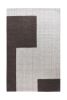 Modern Handmade Wool Area Rug, Abstract Geometric Carpet, Ivory Brown Minimalist Rug, Contemporary Living Room Floor Decor | Rugs by Swiflo
