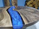 Epoxy Resin Walnut Dining Table, Center Table | Tables by LuxuryEpoxyFurniture. Item composed of wood & synthetic