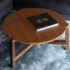 Tercet Round Coffee Table | Tables by Housefish. Item composed of walnut