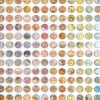 Three Hundred and Twenty Four Map Dots Rainbow Concentric Squares Collage #2 | Paintings by Amelia Coward