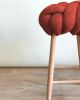 Red Earth Vegan Suede Knot Bar Stool | Chairs by Knots Studio. Item composed of wood & fabric