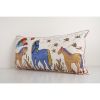 Uzbek Animal Pictorial Suzani Bed Cushion Cover with Animal | Pillows by Vintage Pillows Store