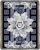 AEON Violets Jacquard Woven Blanket | Linens & Bedding by Sean Martorana. Item composed of cotton