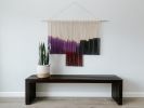 Large Purple Macrame Wall Hanging , Fiber Art | Wall Hangings by Love & Fiber. Item made of cotton & fiber