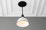 White Pendant Light - Farmhouse Lighting - Model No. 8808 | Pendants by Peared Creation. Item composed of brass