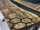 Luxury Furniture | Smoke Epoxy Resin Table | Hexagon Epoxy | Dining Table in Tables by LuxuryEpoxyFurniture. Item made of wood & synthetic