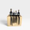 Family of four bronze sculpture modern heirloom | Sculptures by YENNY COCQ