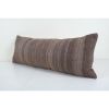 Ethnic Striped Turkish Lumbar Kilim Pillow Cover, Geometric | Cushion in Pillows by Vintage Pillows Store. Item composed of cotton