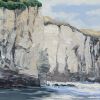 Tunnel Beach Dunedin | Oil And Acrylic Painting in Paintings by Meredith H. Item compatible with contemporary and coastal style
