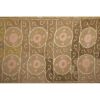 1960s Suzani From Samarkand Uzbekistan - Uzbek Bedspread 7'5 | Tablecloth in Linens & Bedding by Vintage Pillows Store