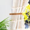 Leather Curtain Tieback [Flag End] | Strap in Storage by Keyaiira | leather + fiber | Artist Studio in Santa Rosa. Item made of leather