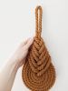 THE PIPA Modern Macrame Wall Hanging in Camel/Brown | Wall Hangings by Damaris Kovach. Item made of cotton compatible with minimalism and modern style
