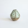 Mini Hex in Coral Green | Vase in Vases & Vessels by by Alejandra Design. Item composed of ceramic