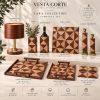 Handmade Home Decor Set, Geometric  Collection, Scandinavian Interior Decor, Special Gifts, Marquetry, wood | Furniture by Vesta Corte