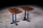 Live Edge Walnut End Table Set | Tables by Urban Lumber Co.. Item composed of walnut and steel