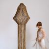 Medina Three Macrame Lamp - Honey / Mustard / Black Mix | Pendants by Hamimi