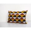 Colorful Ikat Velvet Pillow - Lumbar Silk Cushion Cover - Si | Pillows by Vintage Pillows Store