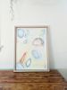 MEMORIES #1, Original Framed Painting on Canvas Paper | Oil And Acrylic Painting in Paintings by Damaris Kovach. Item made of canvas works with minimalism & mid century modern style