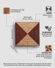 Oak Mahogany Marquetry Coasters, Geometric Wood Veneer Set, Modern Table Decor (Set of 4) | Tableware by Vesta Corte
