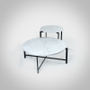 Moon - Coffee table | Tables by DFdesignLab - Nicola Di Froscia. Item made of steel with marble works with minimalism style