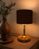 Nightstand Lamp, Bedside Light, Handmade Wood Table Lamp, Geometric Marquetry, Statement Home Decor | Lamps by Vesta Corte