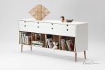 Commode, Dresser, Credenza in Solid Oak Wood Board | Storage by Manuel Barrera Habitables. Item made of walnut