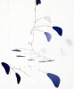 Modern Mobile for High Ceiling Royal Blue White Arrow Style | Wall Sculpture in Wall Hangings by Skysetter Designs. Item composed of metal in modern style