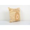 Lumbar Pastel Long Pillow from Vintage Suzani Textile - Beig | Cushion in Pillows by Vintage Pillows Store