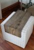 Black Hackberry Ottoman Foot Stool Table | Side Table in Tables by Hazel Oak Farms. Item composed of wood