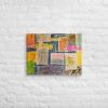 Canvas Print - The Hearth Quilt - Folk Abstract Patchwork | Work by Eman's Gallery