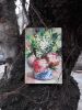 Peony flowers oil painting original on canvas Lily | Oil And Acrylic Painting in Paintings by Natart. Item made of canvas & synthetic compatible with contemporary style