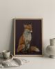 The Woodland Fox - Burgundy Edition | Prints by The Ugly Cat Studio