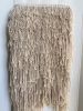 XXL hand woven in natural ivory cotton wall | Tapestry in Wall Hangings by Awesome Knots. Item made of wood & cotton compatible with boho and japandi style